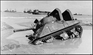 M4 Sherman with deep wading trunks, Cannon Ball 2 - Utah Beach, Normandy