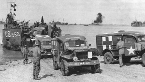 WC54 unloading on the beaches Normandy, June 1944