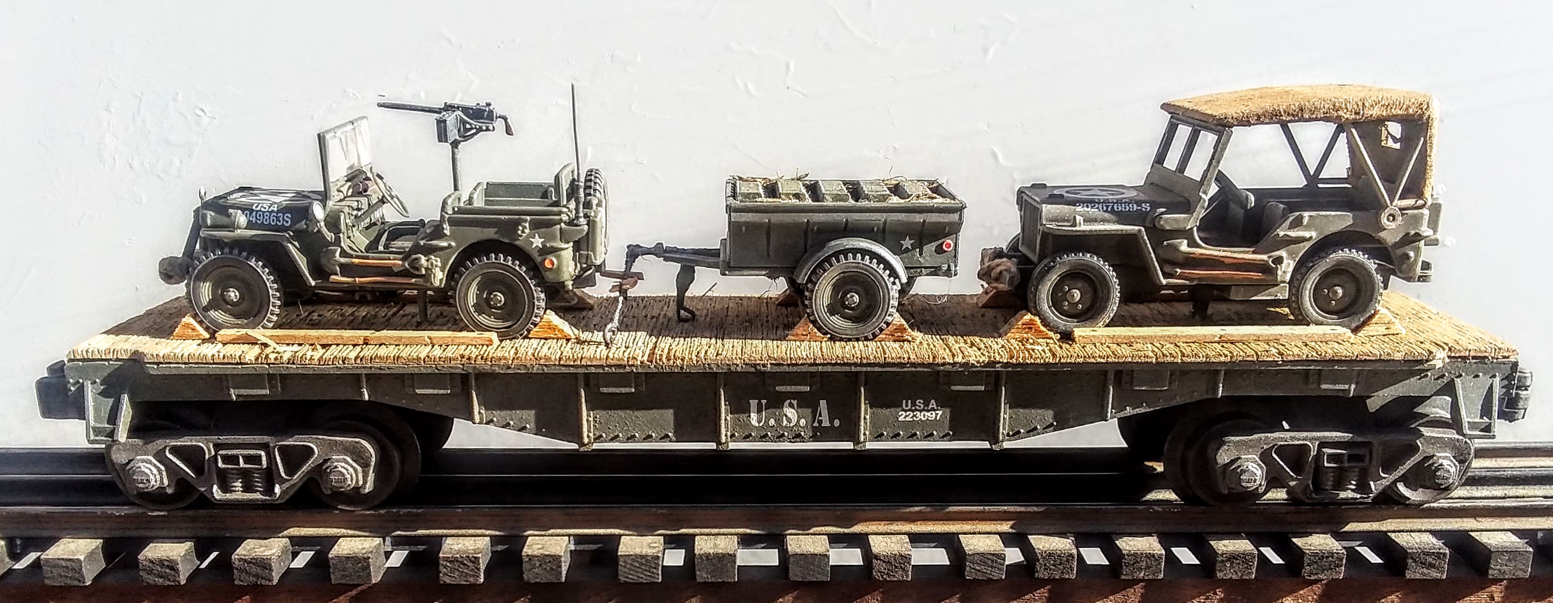 US Army Willys Jeep w/30 Cal. Machine Gun & Willys Jeep w/Cover